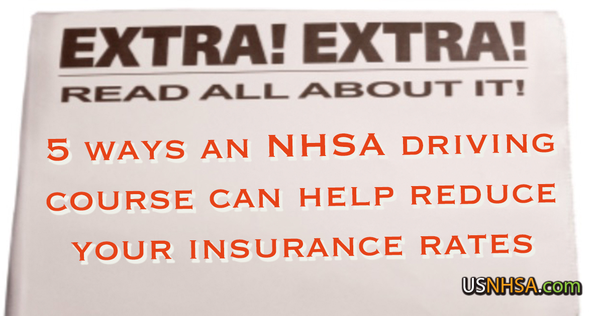 NHSA can help reduce insurance rates