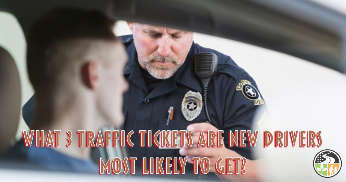 Police officer issuing traffic ticket
