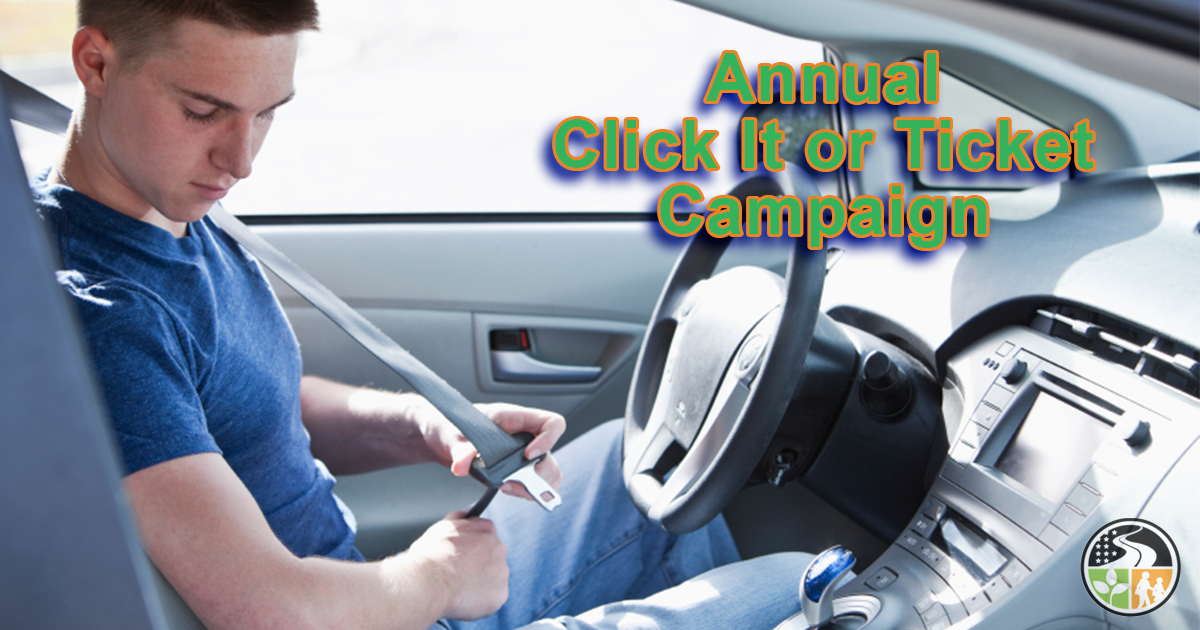 Young driver wearing his seatbelt