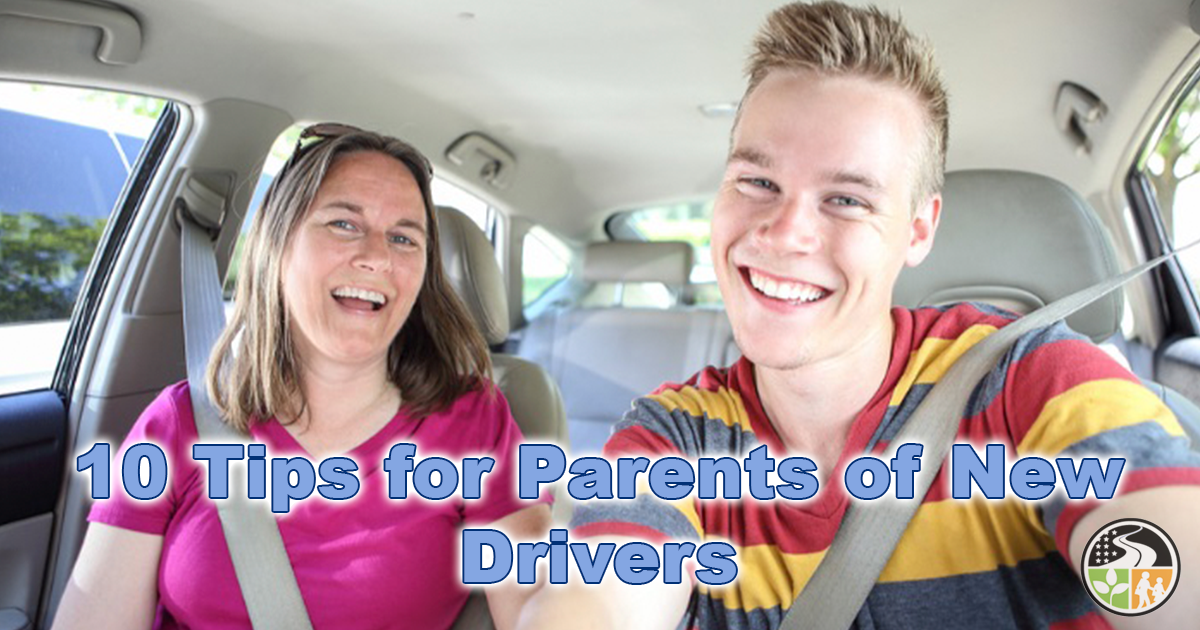 A mom helping her teenager who is a new driver