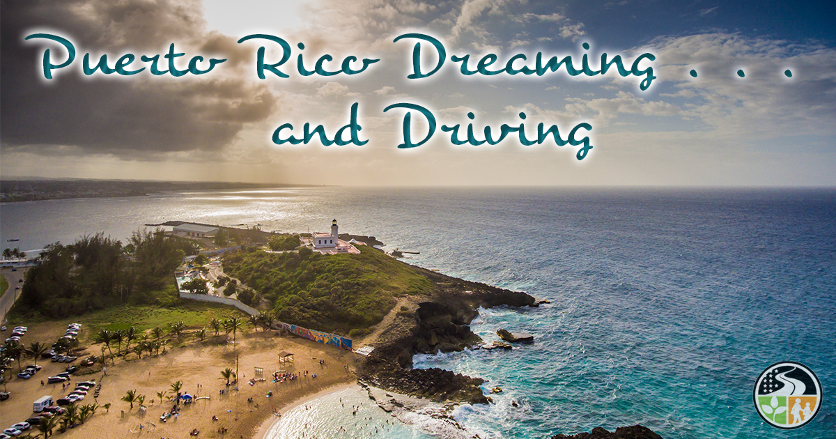 Driving on the beautiful island of Puerto Rico